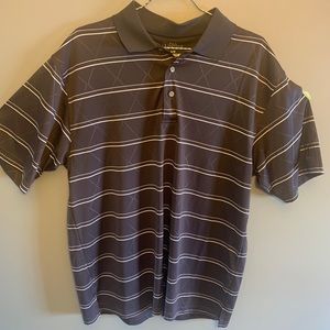 PGA Tour navy stripe polo ,L